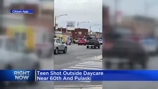 Teen shot outside West Lawn daycare