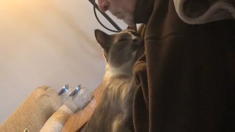 Cat Cares For Companion With Alzheimer's
