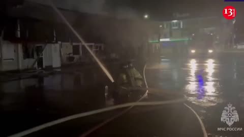 Strong fire broke out in central market in yet another city of Russia