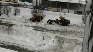 Snow removal in the winter.