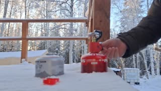 Extreme Cold Camping Stove Butane Canisters tested at 28 Below.