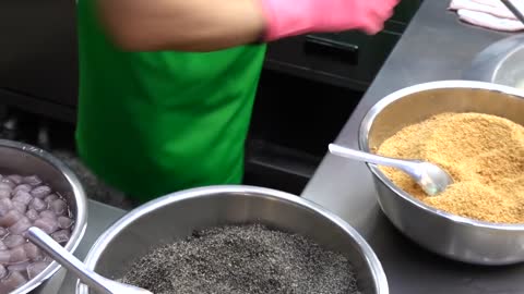 Taiwanese street food-Boiled Mochi, Glutinous Rice Ball, Taro Ball