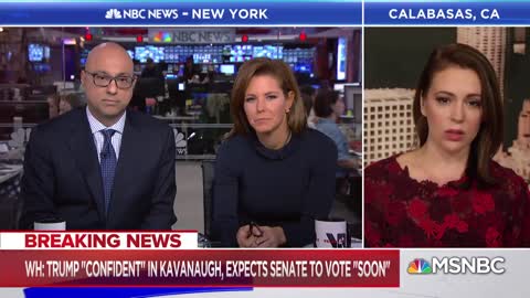 The reaction of Stephanie Ruhle to the 'cult-like force' comment by Milano says it all