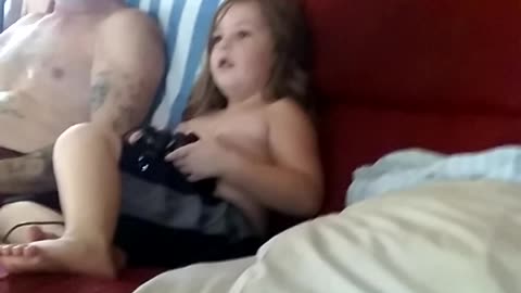 Me and my Daddy playing Xbox 360