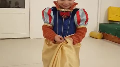 Little boy loves life as a Disney princes