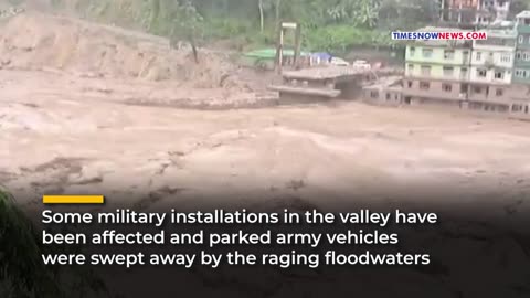 Sikkim Flash Floods: Moments Of Horror As Cloudburst Wipes Out Roads, Bridges| 23 Soldiers Missing