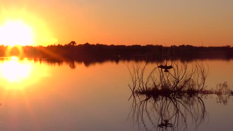 Sunset in Florida wetlands