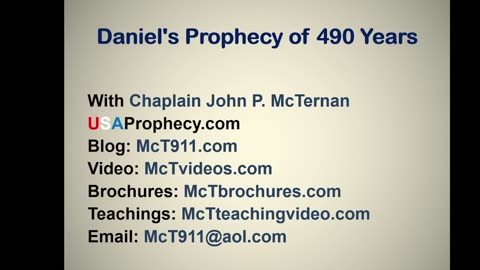 Bible Teaching: Daniel's Prophechy of Messiah' Coming Part 3