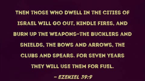 What War Results in Burning Weapons for 7 years and When does this take place? 🔥🔥🔥Ezekiel 39:6-24