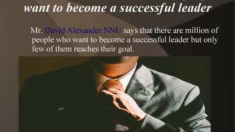 David Alexander NNU : Encourage your team Time to Time