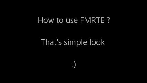 How to use FMRTE