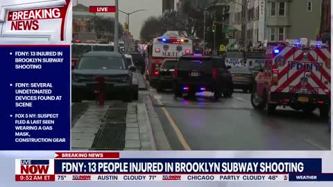 Breaking: Brooklyn subway shooting, 13 injured.