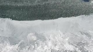 Frozen River Causes Outlandish Ice Slivers