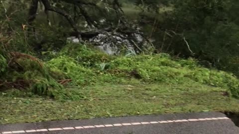 Hurricane Florence Aftermath Shows Total Road Destruction