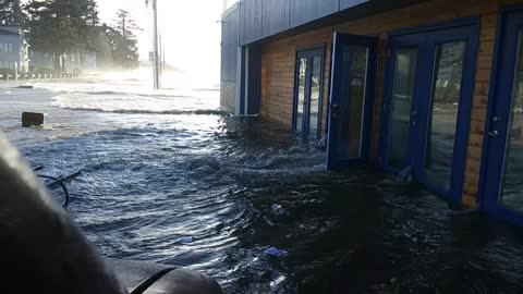 Huge Tide Destroys Beachside Bar