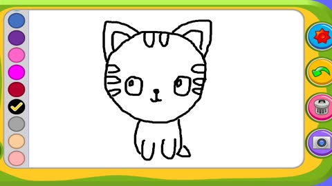 How to draw and paint cat step by step
