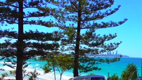 Burleigh Heads Sunbathing on Golden Sandy Beach