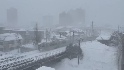 Hokkaido snowstorm blizzard