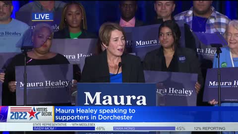 Maura Healey speaks to supporters after winning Democratic nomination for governor