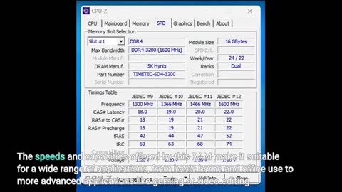 Timetec 16GB #DDR4 3200MHz (#DDR4-3200) PC4-25600 Non-ECC Unbuffered-Overview
