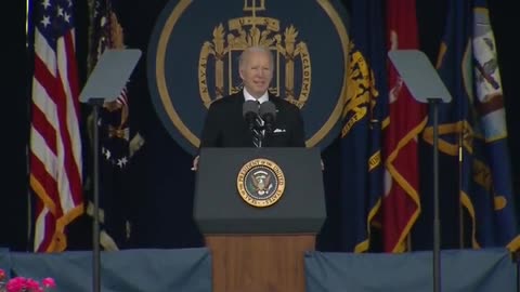 Biden Whispers to Naval Academy Graduates