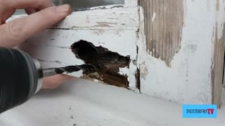 How to repair a rotten window frame. How to repair rotten wood.