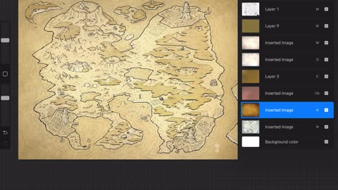 1000 Blades War Map - How to Make a Fantasy Map Look Old