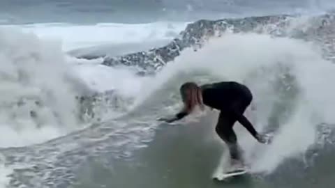 Incredible surfing like never seen before