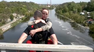 Роуп Джампинг с FreeFlyFamily с моста в Житомире
