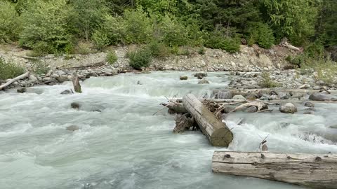 relaxing in whistler bc sound of river