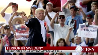 CBS News report on Trump's 2017 Sweden remarks