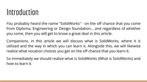 6 Weeks Solidworks Summer Training in Gurgaon- APTRON