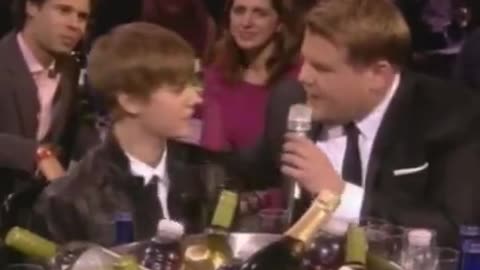 James Cordon being CREEPY with Justin Bieber