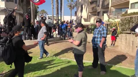 Trump supporters attacked by Antifa in San Diego