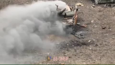 ‼️ Work of RUBAK 65 OMBR on the rus who were hiding under the tank