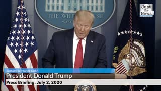 Trump touts June jobs report