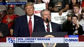 Lindsey Graham joins Trump at South Carolina rally