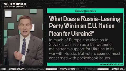 Glenn Greenwald-Elites Panic As Anti-War Populist Wins in NATO-Member Slovakia |
