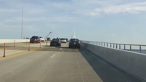 Over the bay bridge