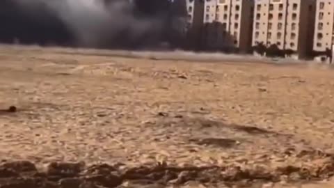 Israel IDF airstrikes hitting Hamad Towers in southern Gaza