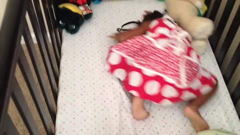 Blasian Baby Sister Bouncing In Crib!