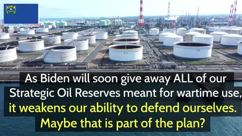 Biden sends 5MM Barrels of our Strategic Reserve oil to Asia and Europe
