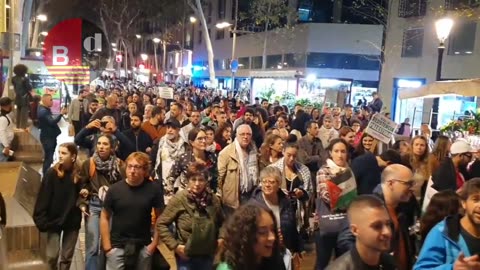 1.000 personas se manifiestan en Barcelona contra los bombardeos en Palestina