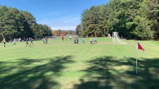 One foot over goalie 8 yr old