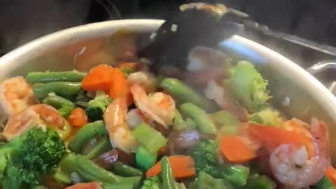 Shrimp with mix vegetables