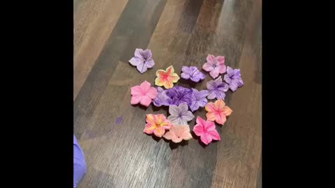 Hand painting Soap flowers with Mica Powder