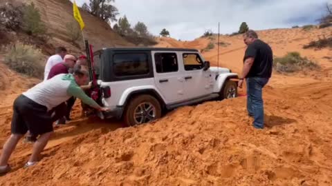 Stuck on the sand hill on the Barracks Trail 2