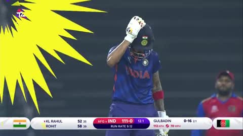 A classy loft over covers as KL Rahul bring up his own half-century off 35 delivery.