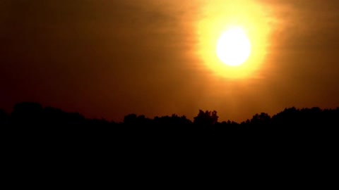 Sunrise TImelapse Over Trees