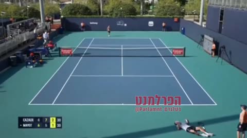 טניסאי צרפתי מתמוטט במהלך אליפות מיאמי הפתוחה